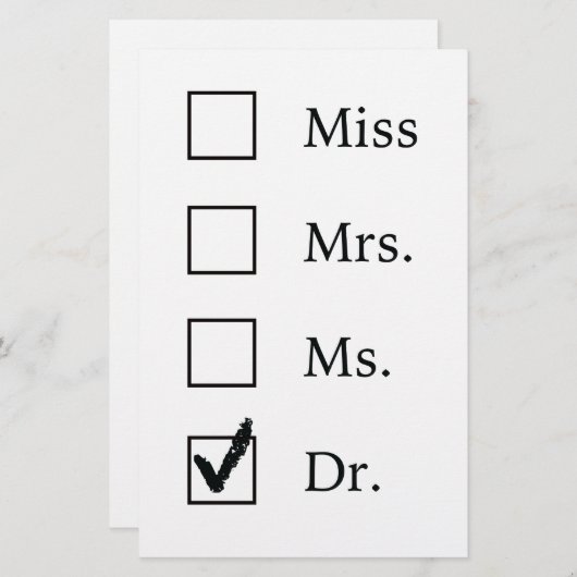 PhD-geschenken voor vrouwen Briefpapier (Voorkant / Achterkant)