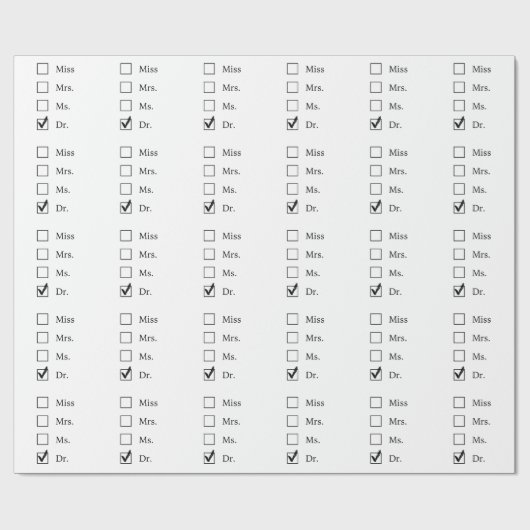 PhD-geschenken voor vrouwen Cadeaupapier (Vlak)