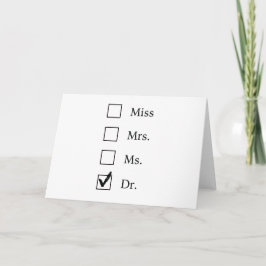 PhD-geschenken voor vrouwen Kaart