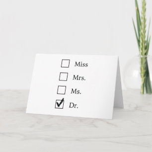 PhD-geschenken voor vrouwen Kaart