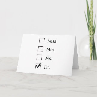 PhD-geschenken voor vrouwen Kaart