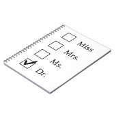 PhD-geschenken voor vrouwen Notitieboek (Linkerzijde)