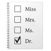 PhD-geschenken voor vrouwen Notitieboek (Voorkant)