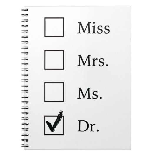 PhD-geschenken voor vrouwen Notitieboek (Voorkant)