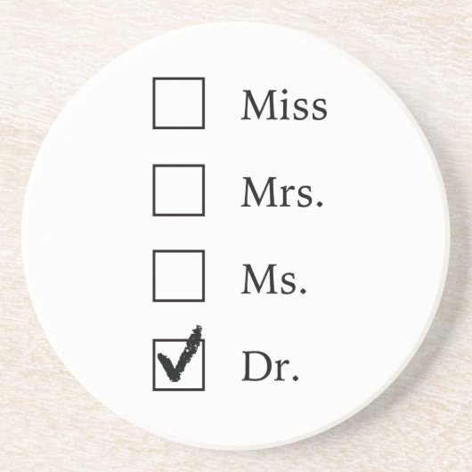 PhD-geschenken voor vrouwen Zandsteen Onderzetter (Voorkant)