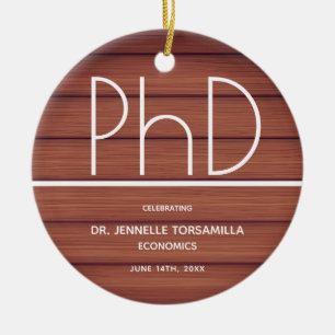 PhD graad Afstuderen Hout Background Keepomwille Keramisch Ornament