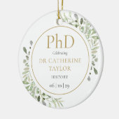 PhD-graad Aquarel Groenigheid Aandenken Keramisch Ornament (Links)