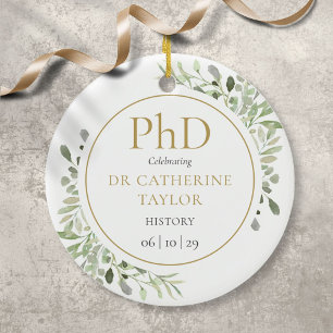 PhD-graad Aquarel Groenigheid Aandenken Keramisch Ornament