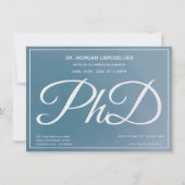 PhD-graad Blue Graduation Party Kaart (Voorkant)