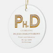 PhD graad Doctoraat Keepsake Gift Kerstmis Foto Keramisch Ornament (Links)
