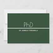PhD graad Foto Aankondiging Groen Wit (Achterkant)