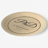 PhD graad Gold Black Graduation Party Papieren Bordje (Gekanteld)