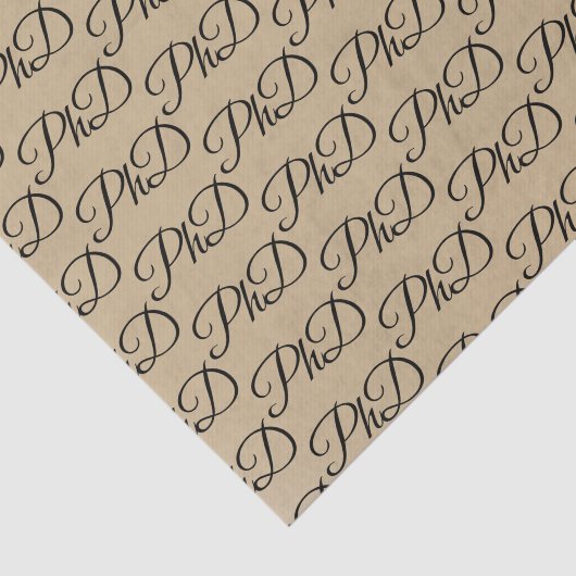 PhD graad Gold Zwart Afstuderen Celebration Tissuepapier (Detail)