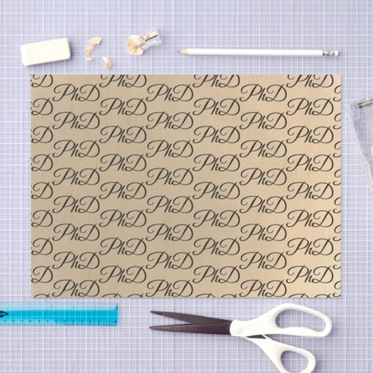 PhD graad Gold Zwart Afstuderen Celebration Tissuepapier (Craft)