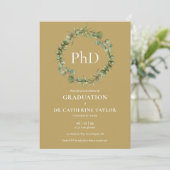 PhD-graad Gouden Slinger Afstudeerfeest Kaart (Staand voorkant)