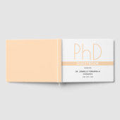 PhD-graad White Cream Grey Graduation Party Gastenboek (Volledig)
