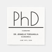 PhD-graad wit zwart Afstuderen Servet (Voorkant)