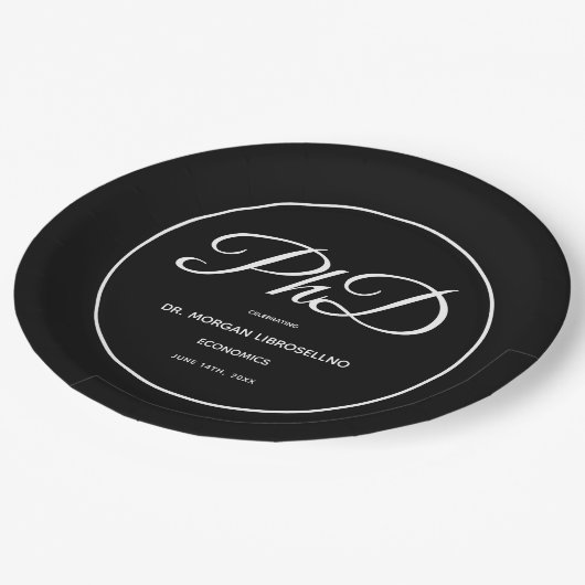 PhD graad Zwart Graduation Party Papier Bord (Gekanteld)