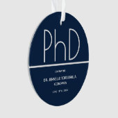PhD gradatie Partij Blauwe Keepomwille Ornament (voorkant)