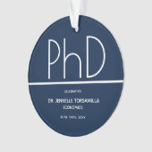 PhD gradatie Partij Blauwe Keepomwille Ornament (voorkant)