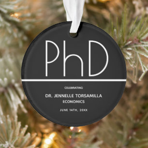 PhD gradatie Party Black Keepomwille Ornament