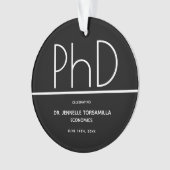 PhD gradatie Party Black Keepomwille Ornament (voorkant)