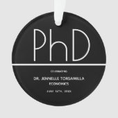 PhD gradatie Party Black Keepomwille Ornament (voorkant)