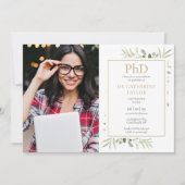 Phd Gradengrafie Waterverf Greenery 2 Foto Afstude Kaart (Voorkant)