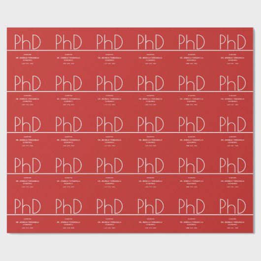 PhD-graduatiepartij Cadeaupapier (Vlak)