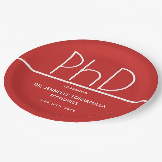 PhD-graduatiepartij Papieren Bordje (Gekanteld)