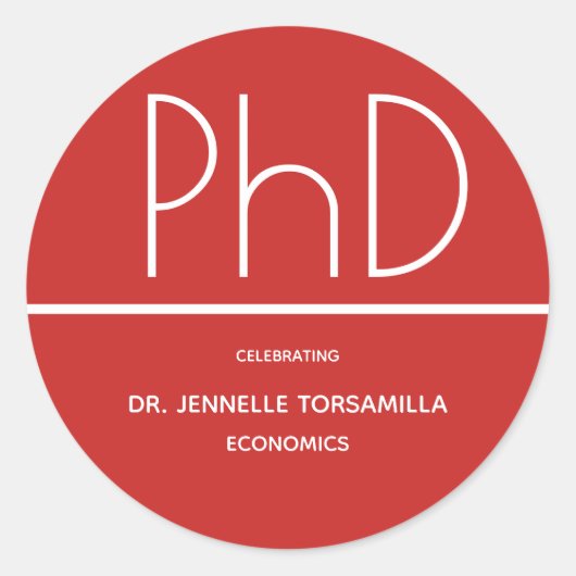 PhD-graduatiepartij Ronde Sticker (Voorkant)