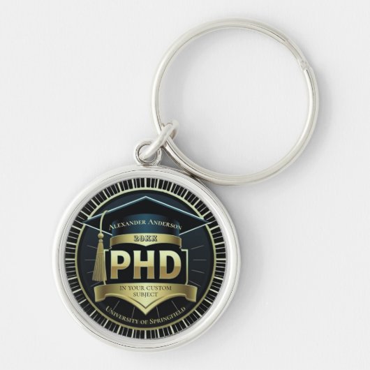 Phd graduation doctoral thesis defense Keychain (Voorkant)