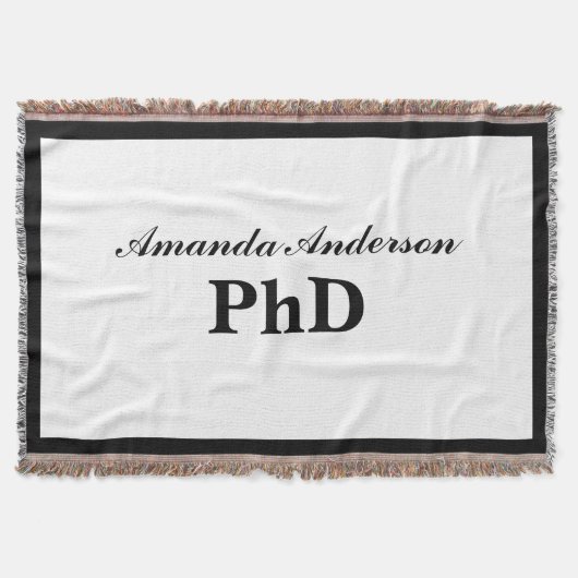 PhD Graduation Personalized Name Deken (Voorkant)