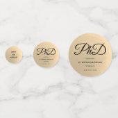 PhD Great Job Naam Goud Zwart Grijs Afstuderen Confetti (Voorkanten)