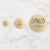 PhD Great Job Naam Goud Zwart Grijs Afstuderen Confetti (Achterkanten)