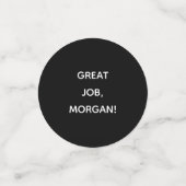 PhD Grote Baan Naam Zwart Afstuderen Confetti (Kleine voorkant)