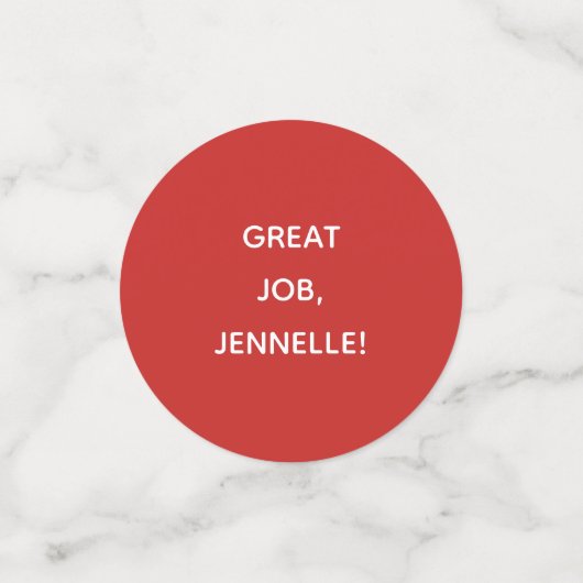 PhD Grote Job Naam Afstuderen Rode Confetti (Kleine voorkant)