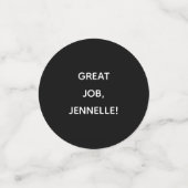 PhD Grote Job Naam Afstuderen Zwart Confetti (Kleine voorkant)