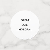 PhD Grote Job Naam Wit Zwart Afstuderen Confetti (Kleine voorkant)