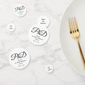 PhD Grote Job Naam Wit Zwart Afstuderen Confetti (Groep)