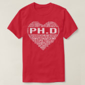 PhD-hart T-shirt (Design voorkant)