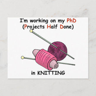 PhD in Knitting Briefkaart