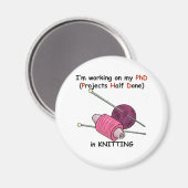 PhD in Knitting Magneet (Voorkant / Achterkant)