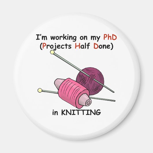 PhD in Knitting Magneet (Voorkant)