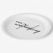 PhD In Overdenken - Alles Overanalyseren Papieren Bordje (Gekanteld)