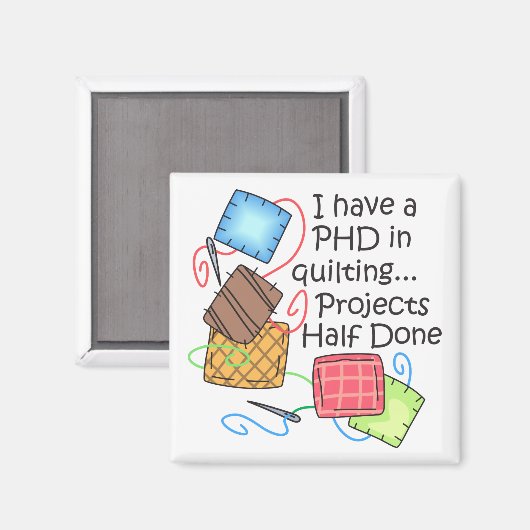 PHD in Quilting Magneet (Voorkant / Achterkant)
