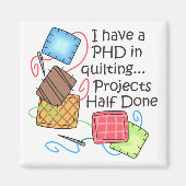 PHD in Quilting Magneet (Voorkant)