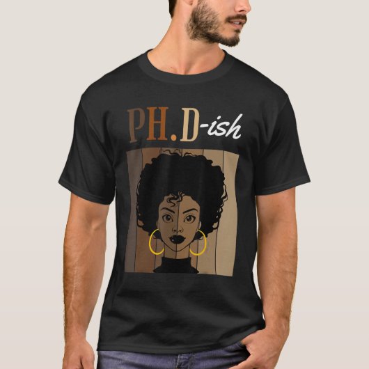 PhD ISH PhD Doctoraat Student Afstuderen Zwart AF T-shirt (Voorkant)