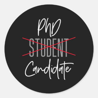 PhD Kandidaat Niet Student Doctorate Degree Afstud Ronde Sticker