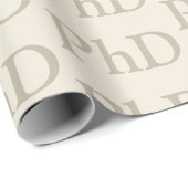 PhD Khaki Tan Degree Word Pattern-Afstuderen Cadeaupapier (Rol Hoek)